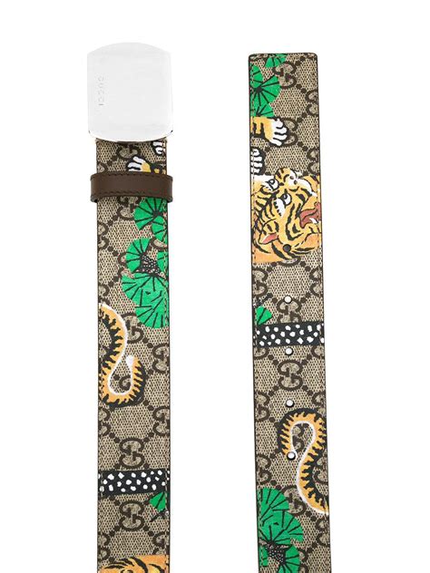 gucci bengal tiger belt brown|gucci tiger.